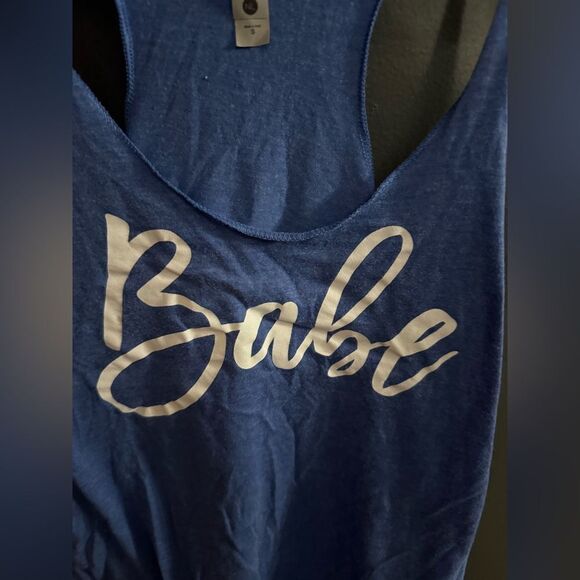 Next Level Apperal Babe Razorback Tank Top Blue Women's Size Small - Picture 2 of 7